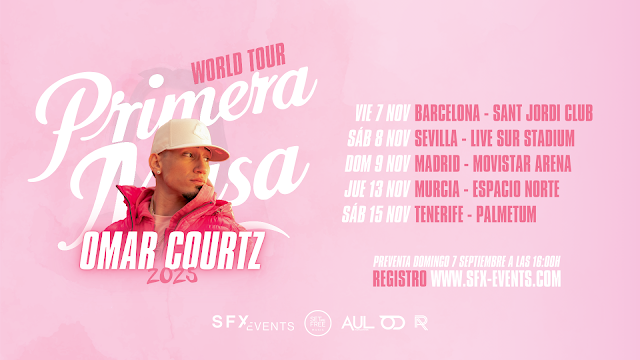 Omar Courtz anuncia su gira de conciertos en España en 2025.
