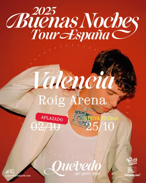 Quevedo actuará en el Roig Arena València el 25 de octubre con el “Buenas Noches Tour”