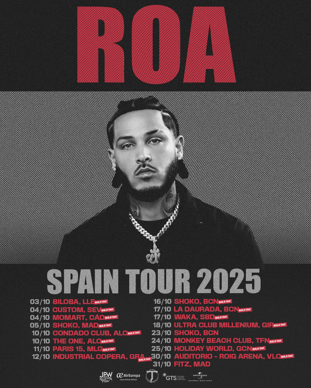 ROA ANUNCIA EL ESPERADO CIERRE DE SU GIRA EN FITZ MADRID