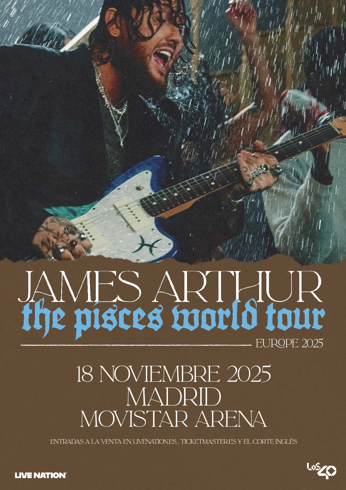 JAMES ARTHUR ACTUARÁ EL 18 DE NOVIEMBRE EN MADRID