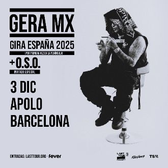 Concierto de Gera Mx en Barcelona el 3 de diciembre 2025.