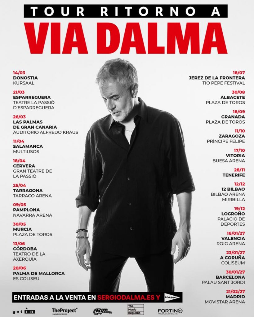 SERGIO DALMA PRESENTA SU ALBUM ‘RITORNO A VIA DALMA’ CON UNA GIRA HOMONIMA