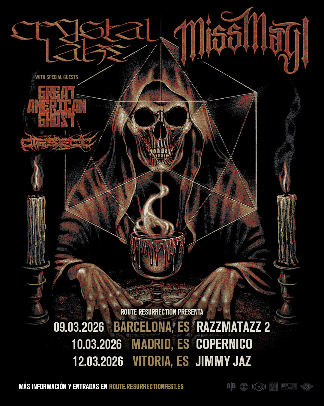 NUEVA ROUTE RESURRECTION:CRYSTAL LAKE Y MISS MAY I OFRECERÁN UNA GIRA CONJUNTA EN ESPAÑA