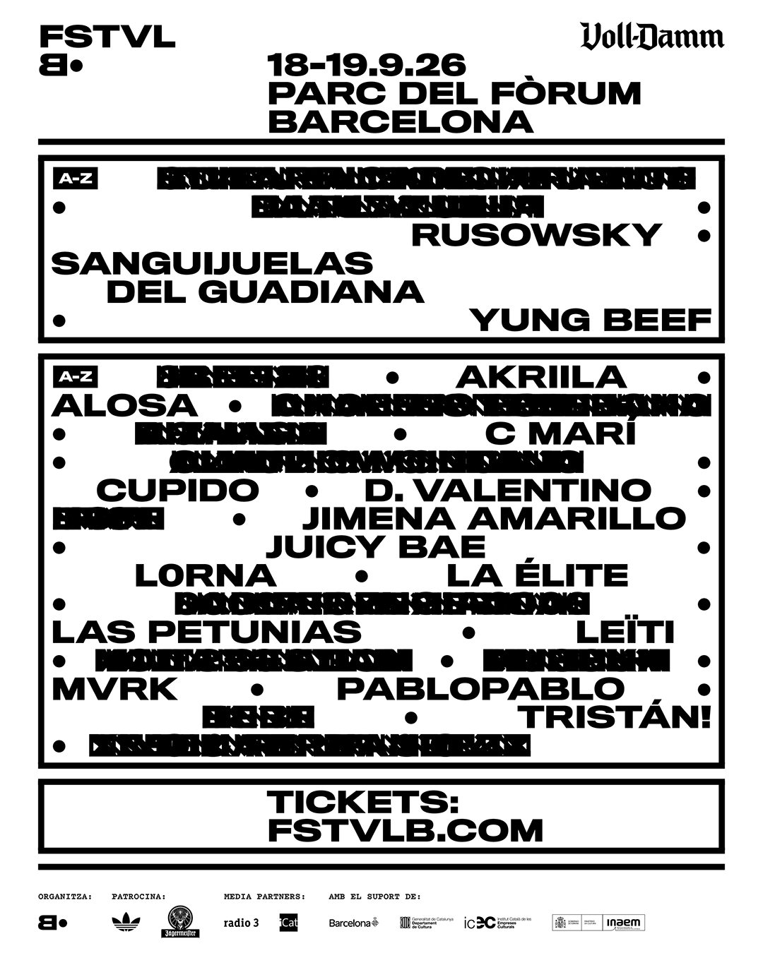 Festival•B revela las primeras confirmaciones de la edición 2026, que se celebrará en el Parc del Fòrum los días 18 y 19 de septiembre