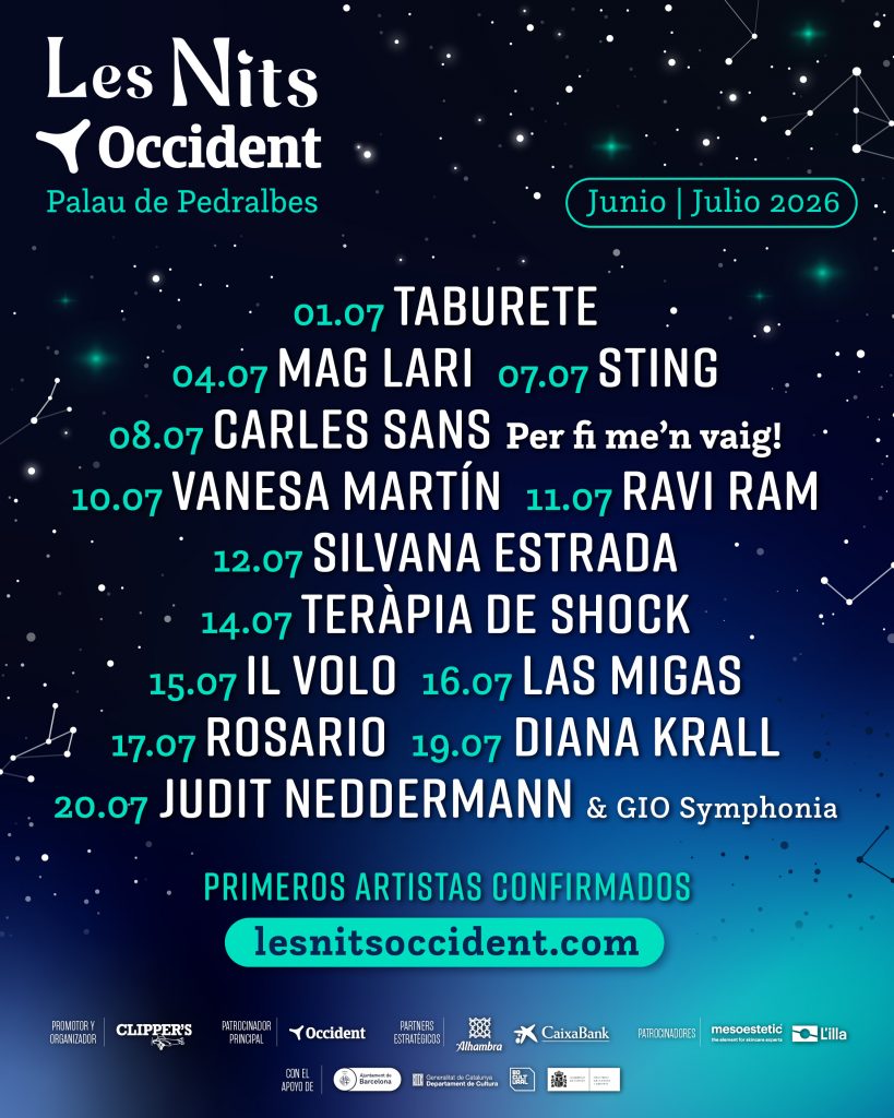 Primeros artistas confirmados de Les Nits Occident 2026