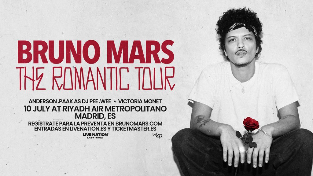 Bruno Mars en Madrid con The Romantic Tour 
