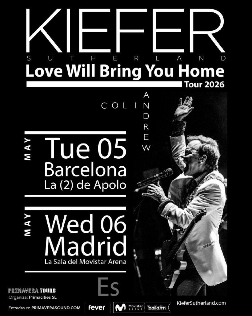 Jack Bauer goes country: Kiefer Sutherland actuará en Barcelona y Madrid en mayo