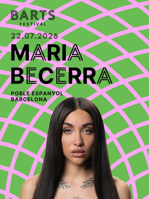 MARIA BECERRA SE INCORPORA A LA PROGRAMACIÓN DEL BARTS FESTIVAL