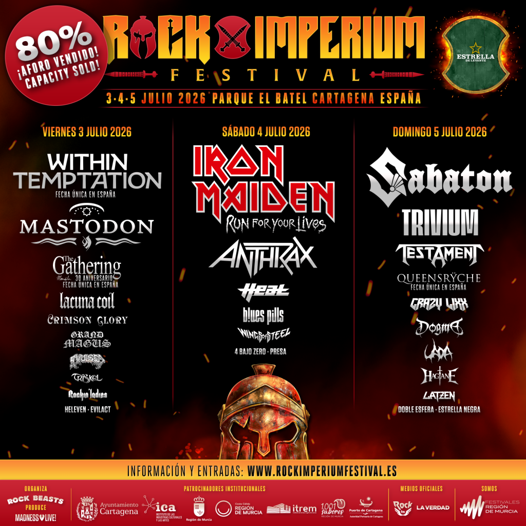 ROCK IMPERIUM FESTIVAL: 80% DEL AFORO VENDIDO