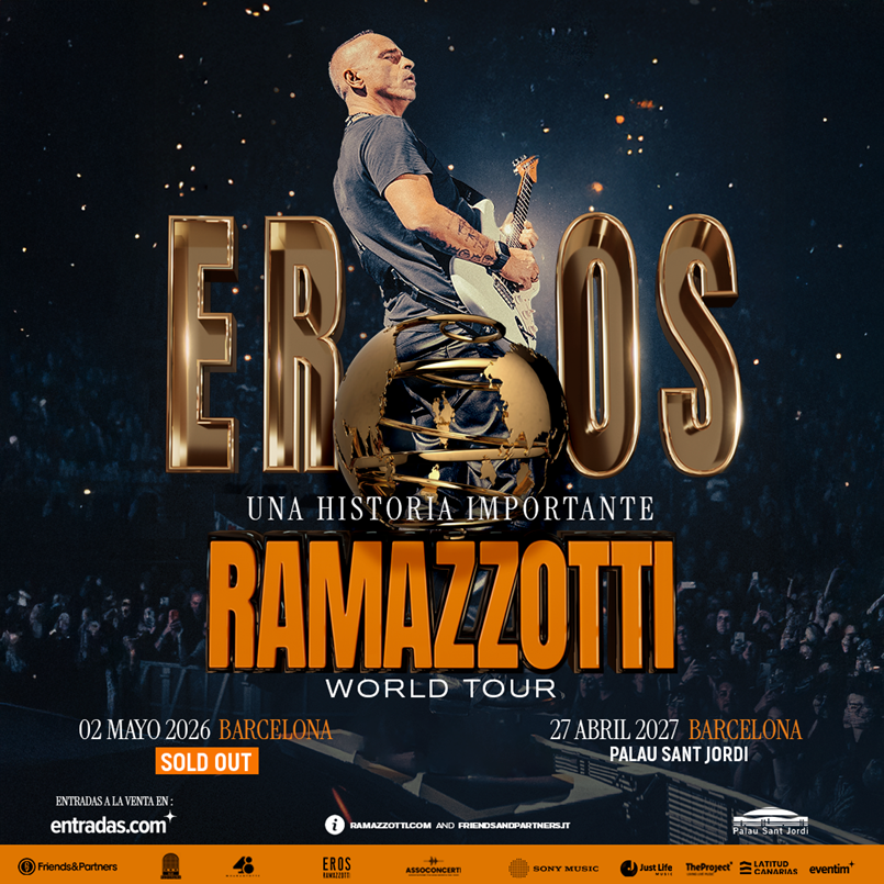 EROS RAMAZZOTTI ANUNCIA NUEVA FECHA EN 2027 TRAS AGOTAR LAS ENTRADAS PARA MAYO 2026 EN EL PALAU SANT JORDI