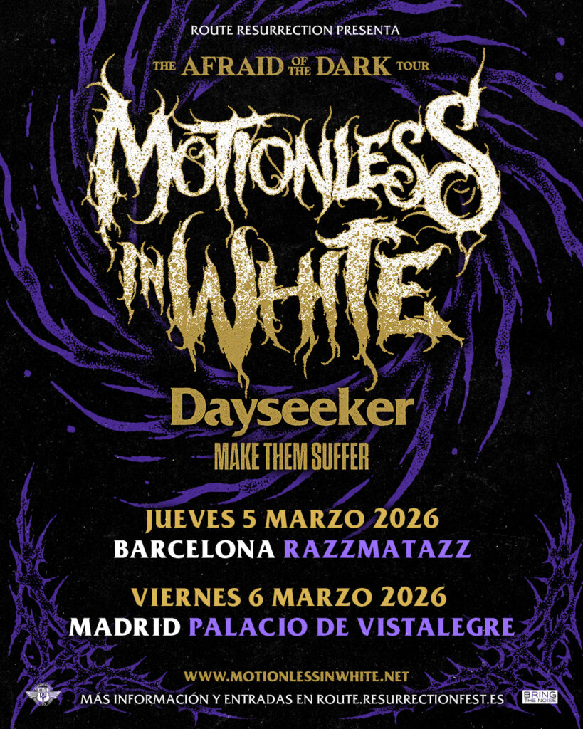 Motionless In White regresan a España este 2026