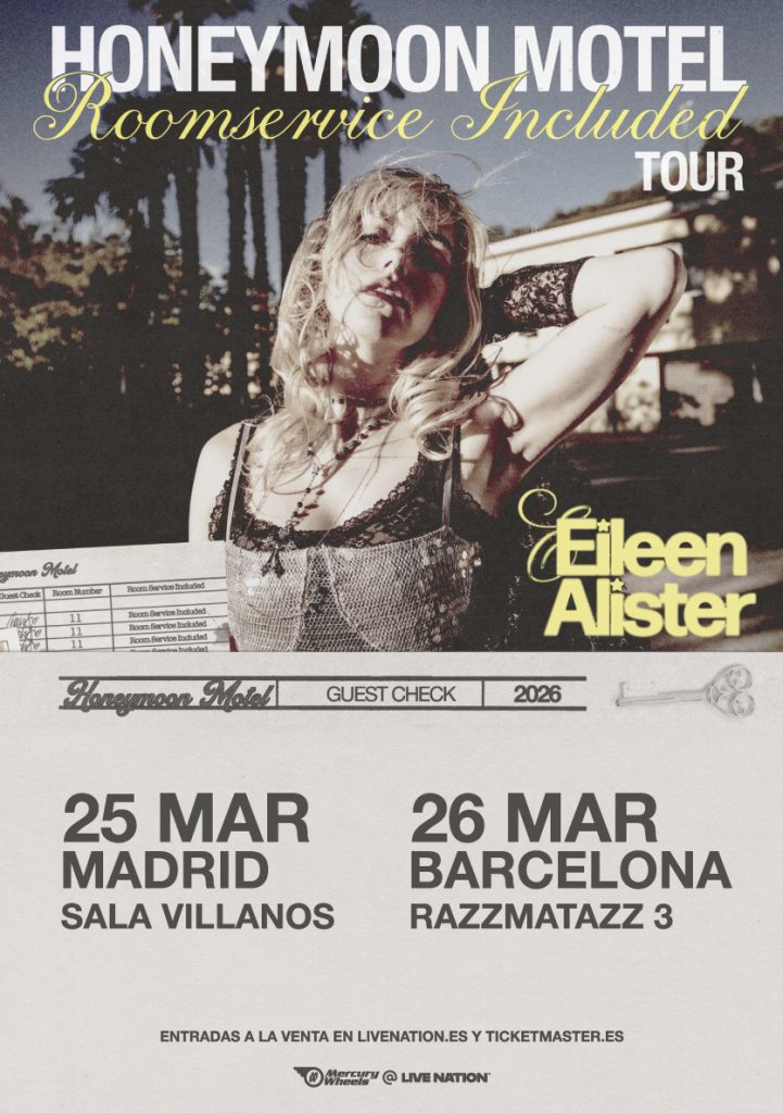 EILEEN ALISTER TRAE A ESPAÑA SU GIRA ‘HONEYMOON MOTEL, ROOMSERVICE INCLUDED’