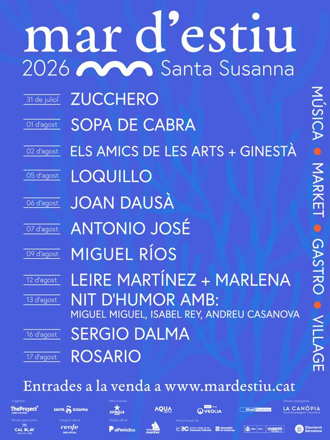 Mar d’Estiu en Santa Susanna se convertirá en el epicentro musical del Maresme