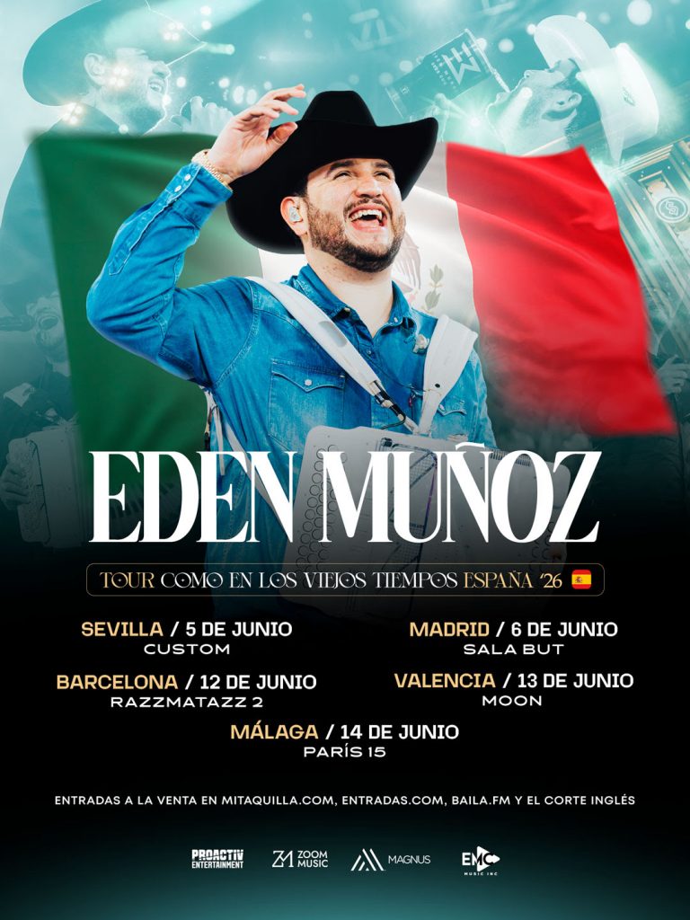 EDEN MUÑOZ, UNO DE LOS MAYORES EXPONENTES DEL REGIONAL MEXICANO, ANUNCIA SU PRIMERA GIRA EN ESPAÑA ESTE JUNIO
