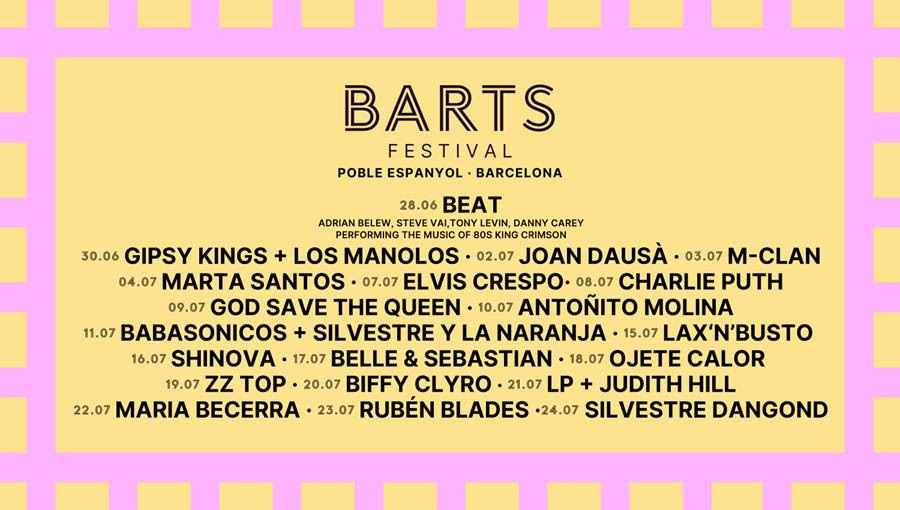 BARTS FESTIVAL ANUNCIA SU CARTEL DEFINITIVO EN EL POBLE ESPANYOL