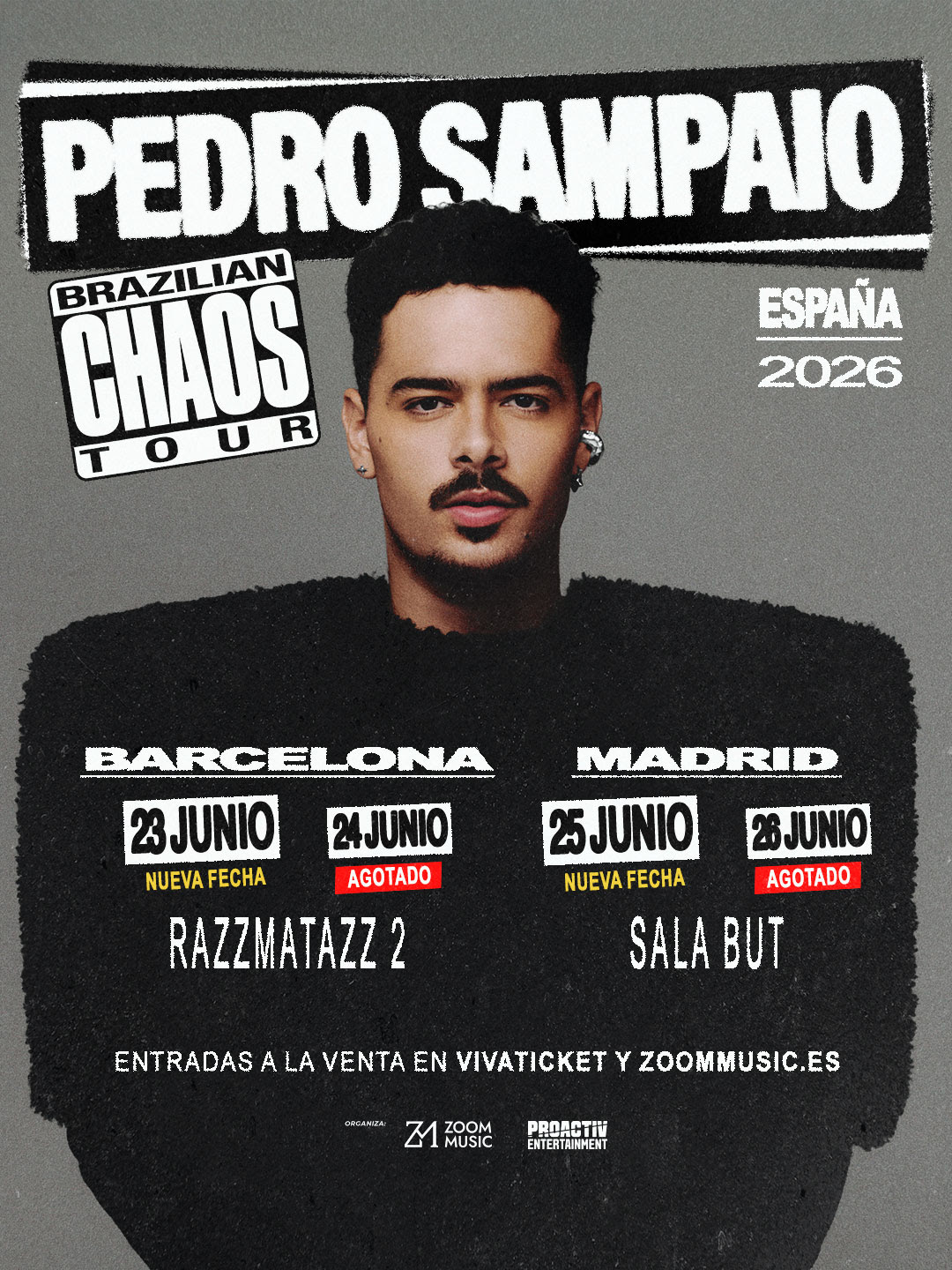 EL ARTISTA BRASILEÑO PEDRO SAMPAIO ANUNCIA NUEVAS FECHAS TRAS AGOTAR ENTRADAS EN BARCELONA Y MADRID