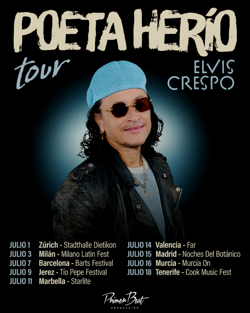 ELVIS CRESPO, VOZ CLAVE DEL MERENGUE, PRESENTARÁ EN EUROPA SU NUEVO PROYECTO POETA HERÍO