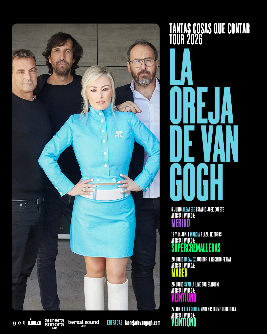 La Oreja de Van Gogh anuncia los artistas invitados de los conciertos del mes de junio