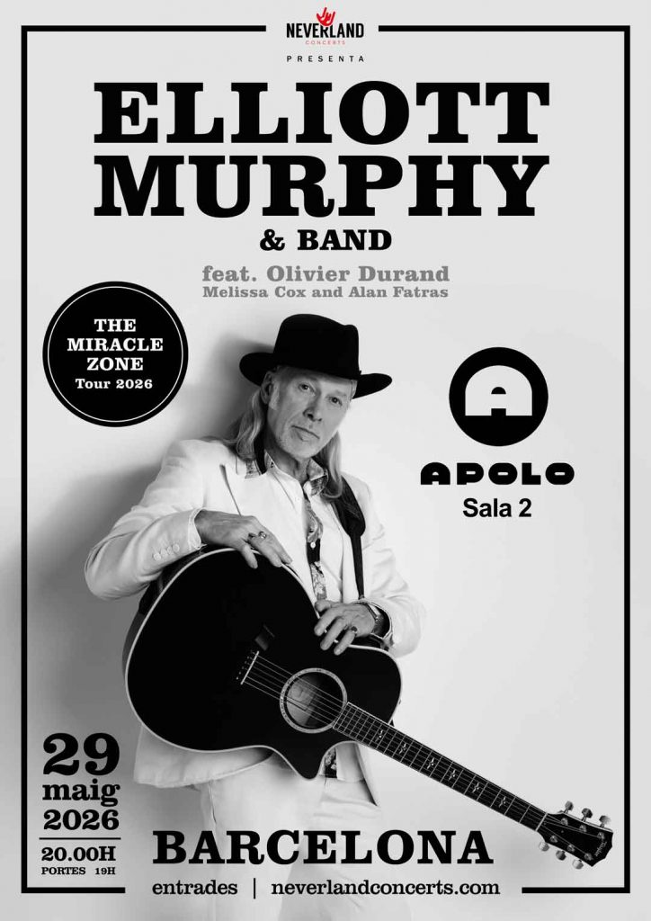 Elliott Murphy vuelve a Barcelona con su nueva gira «Infinity Tour 2026»