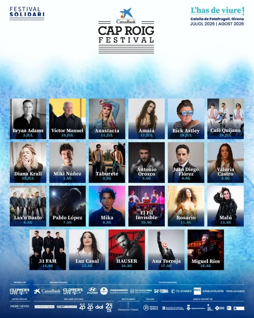 Cap Roig Festival 2026: la Costa Brava vuelve a convertirse en el escenario musical más espectacular del verano