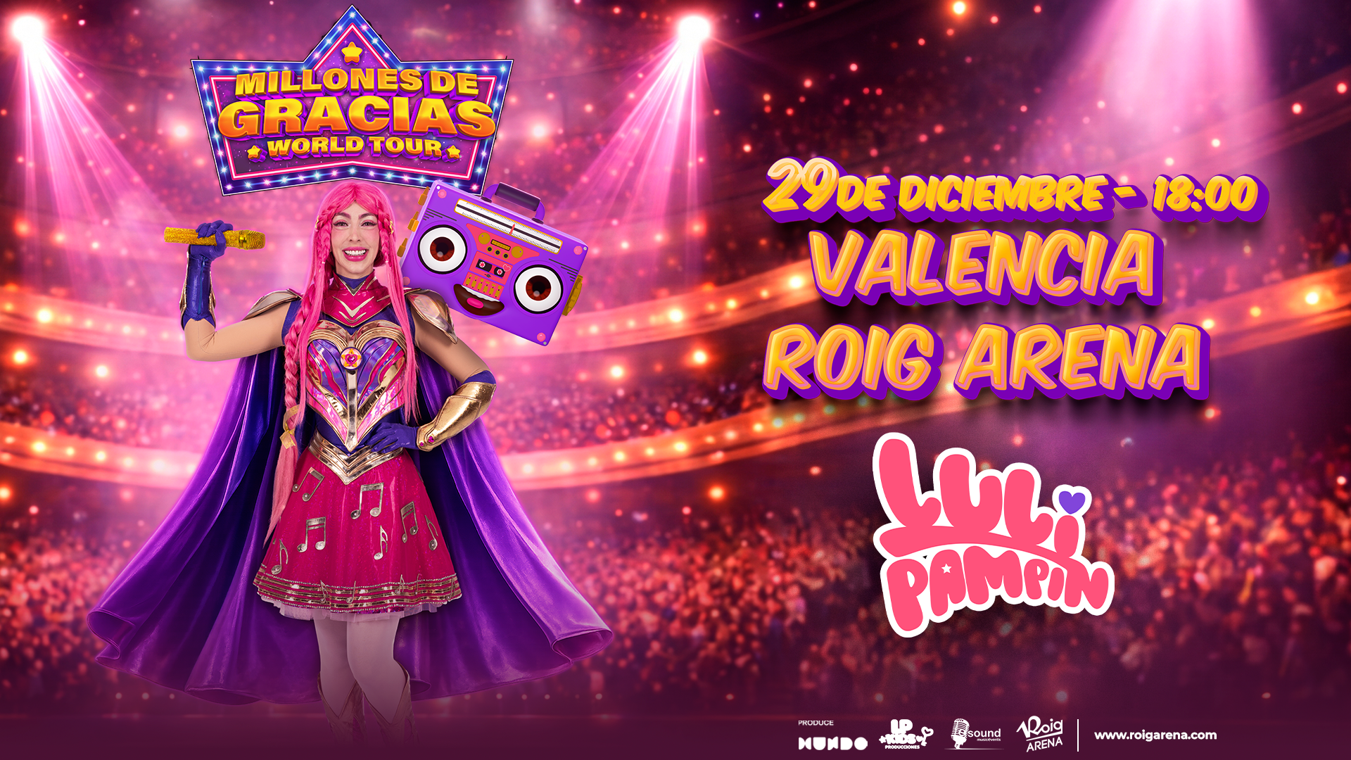 La artista Luli Pampín llevará el 29 de diciembre su nuevo show familiar al Roig Arena