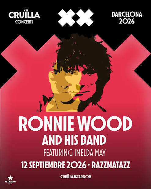 Ronnie Wood and His Band actuarán en Barcelona el 12 de septiembre de 2026