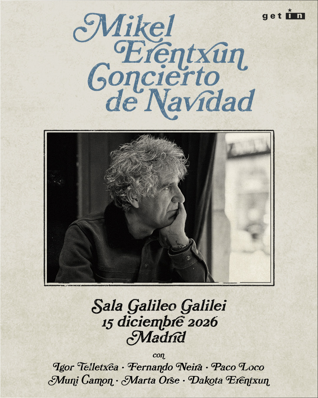 MIKEL ERENTXUN celebrará su especial y único concierto de Navidad el próximo 15 de diciembre